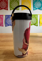 Wine Red and Gold Travel Mug (not quite right print) - Cottee Creations