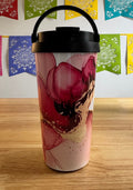 Wine Red and Gold Travel Mug (not quite right print) - Cottee Creations