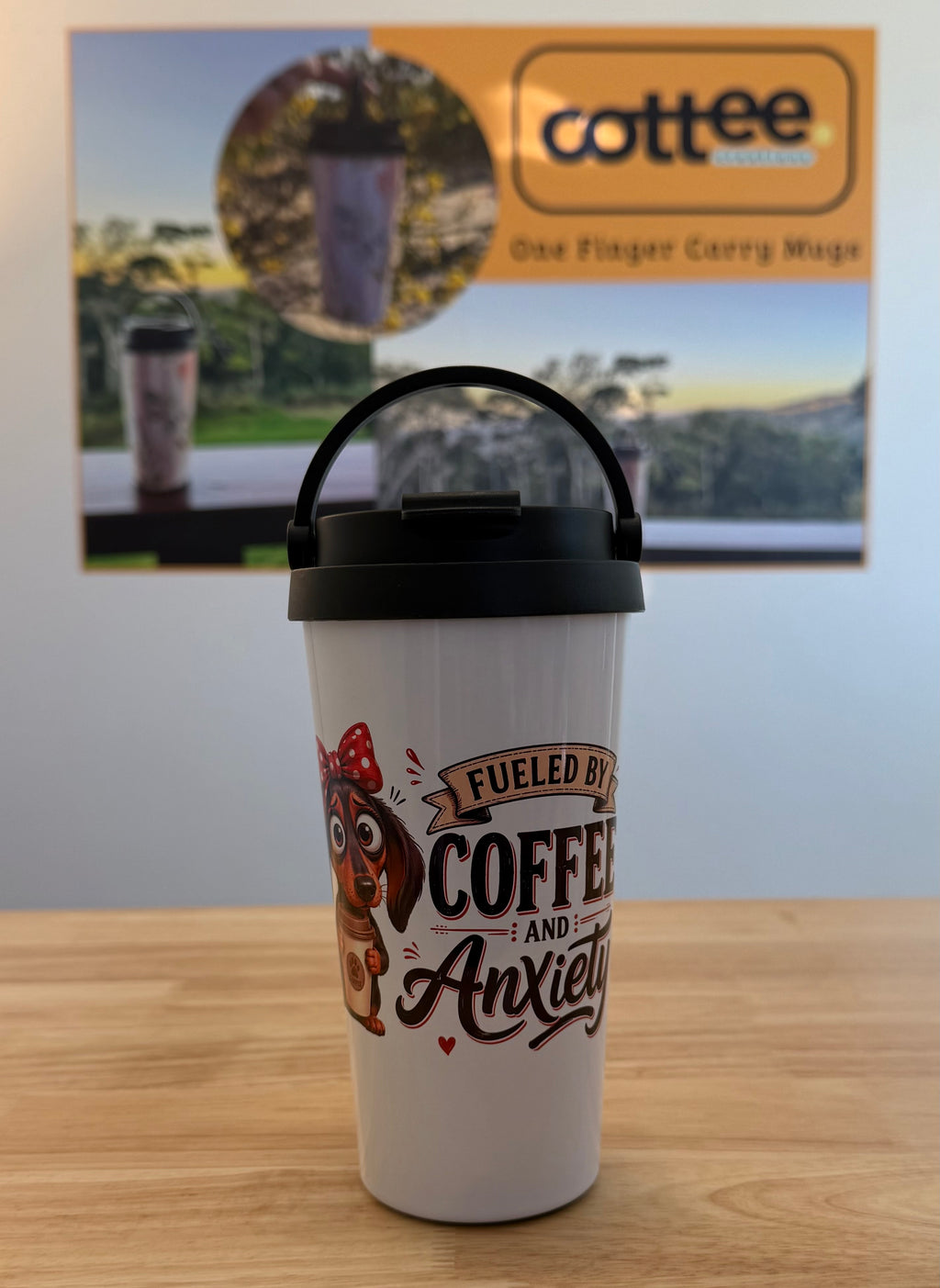 "Daphne Dashy" Easy Carry Travel Mug