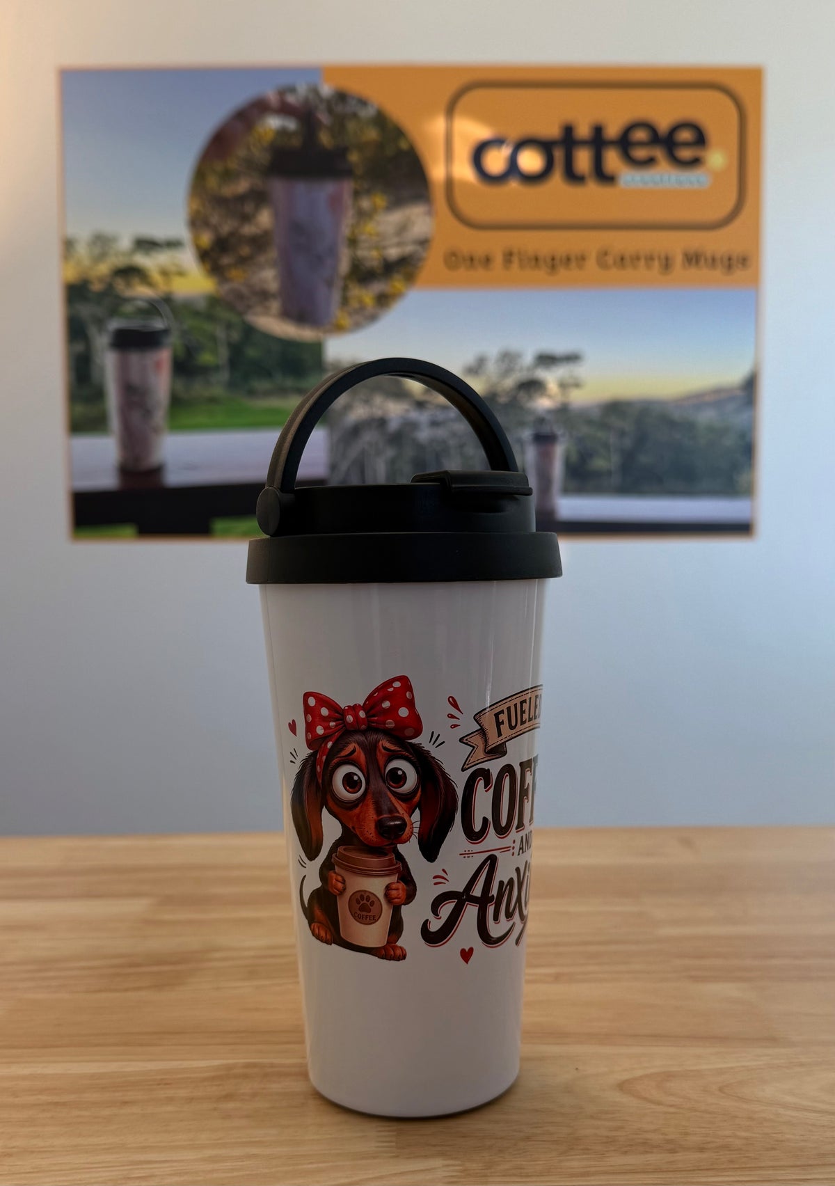 "Daphne Dashy" Easy Carry Travel Mug