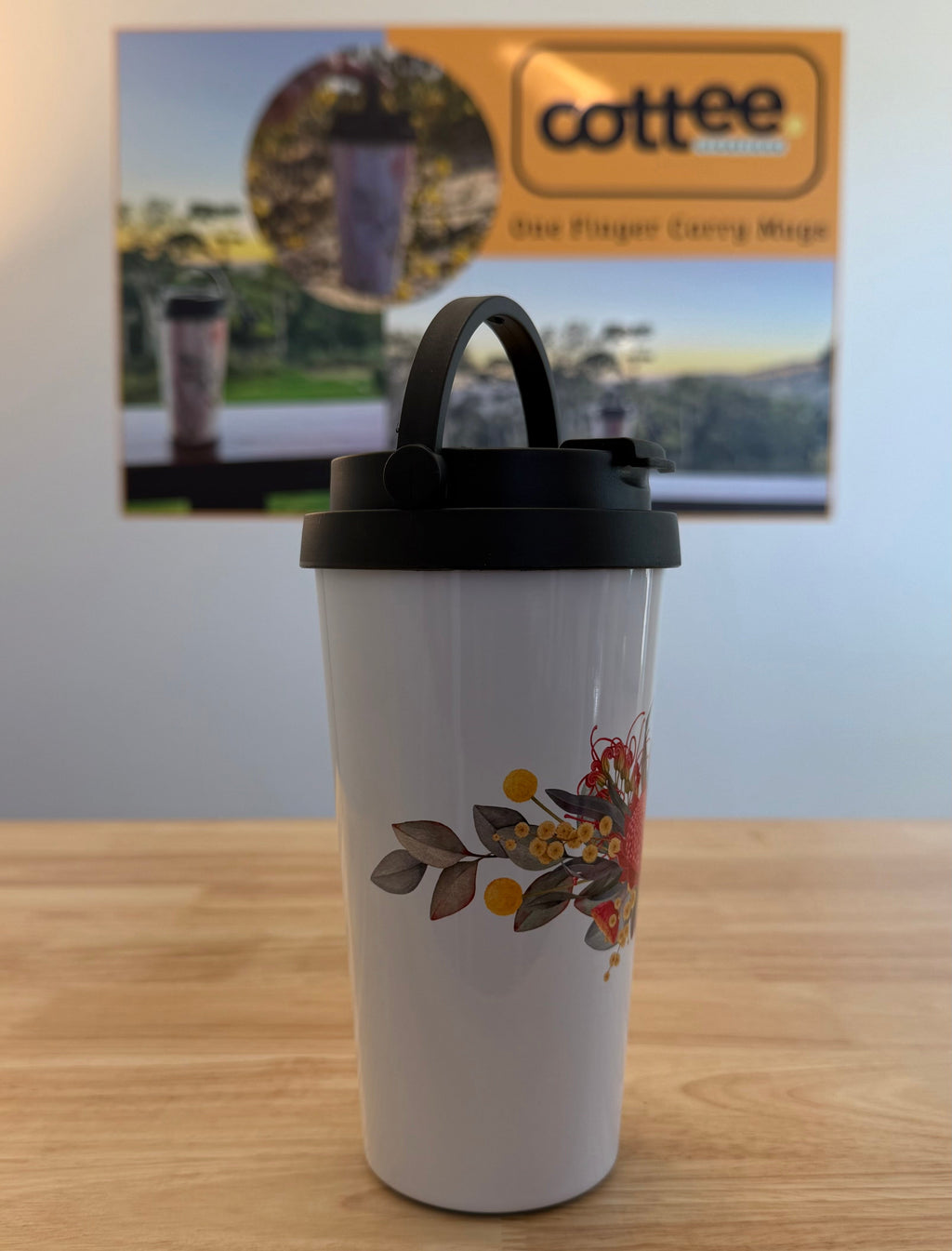 "Floraly Fab" Easy Carry Travel Mug