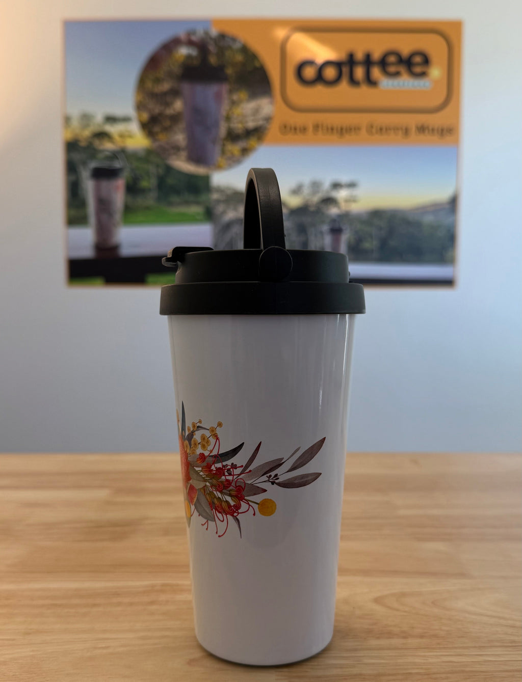 "Floraly Fab" Easy Carry Travel Mug