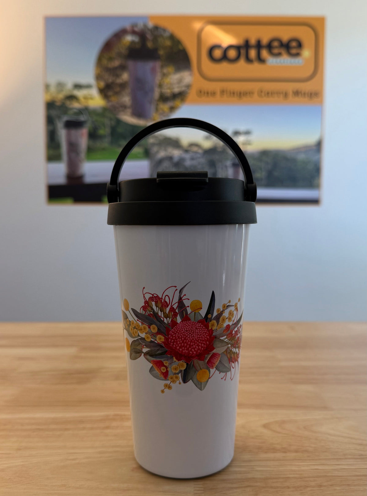 "Floraly Fab" Easy Carry Travel Mug
