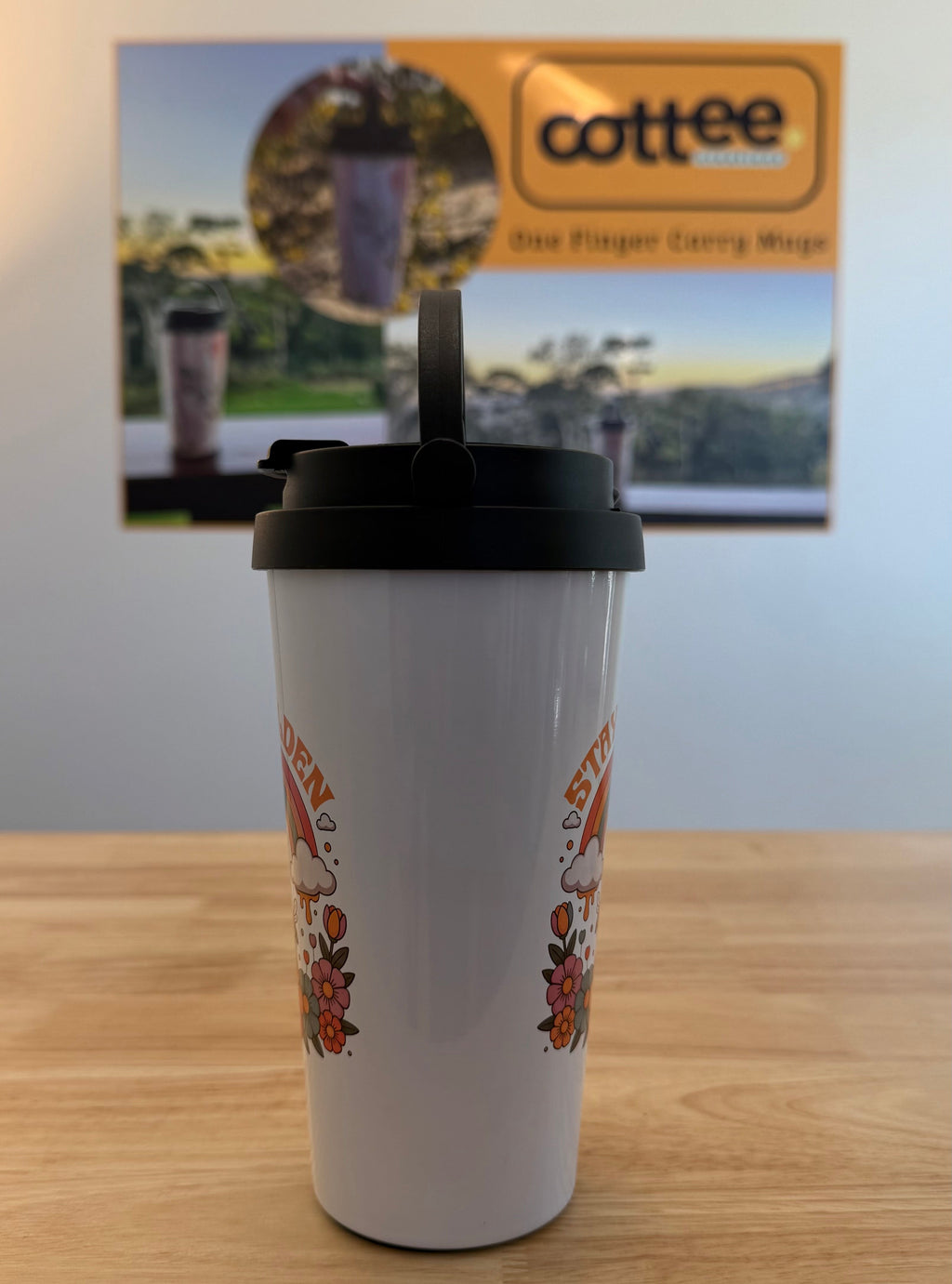 "Golden Gloria" Easy Carry Travel Mug