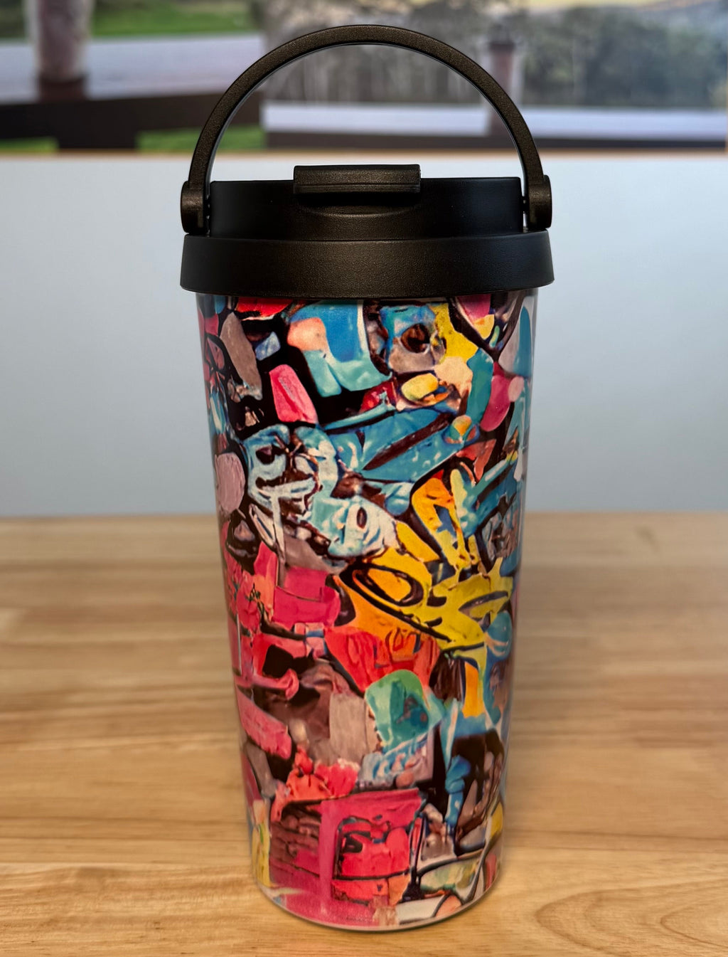 "90's Vibes" Easy Carry Travel Mug (443ML)