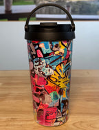 "90's Vibes" Easy Carry Travel Mug (443ML)