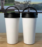 "Plain Jane" 2 Pack - Blank Easy Carry Travel Mug (443ML)