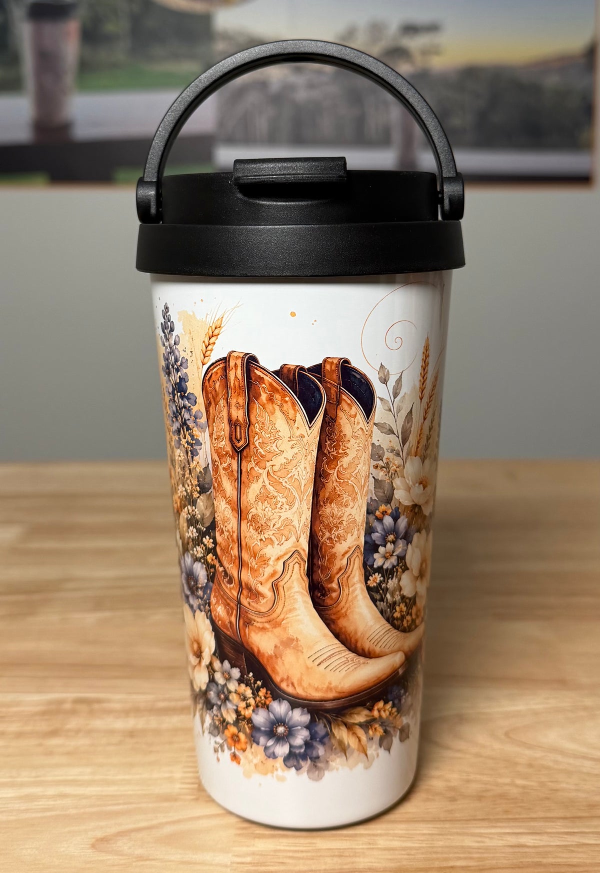 "Boot Scootin'" Easy Carry Travel Mug (443ML)