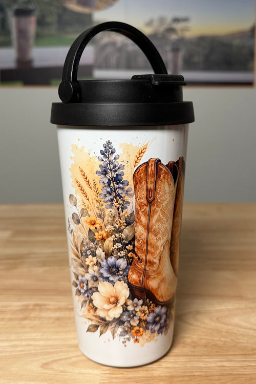 "Boot Scootin'" Easy Carry Travel Mug (443ML)