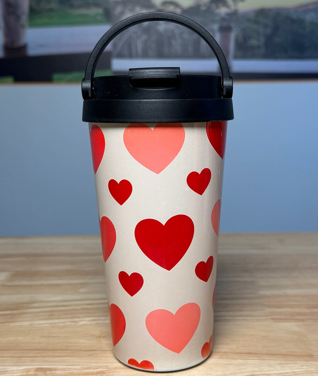 "Loveheart" Easy Carry Travel Mug (443ML)