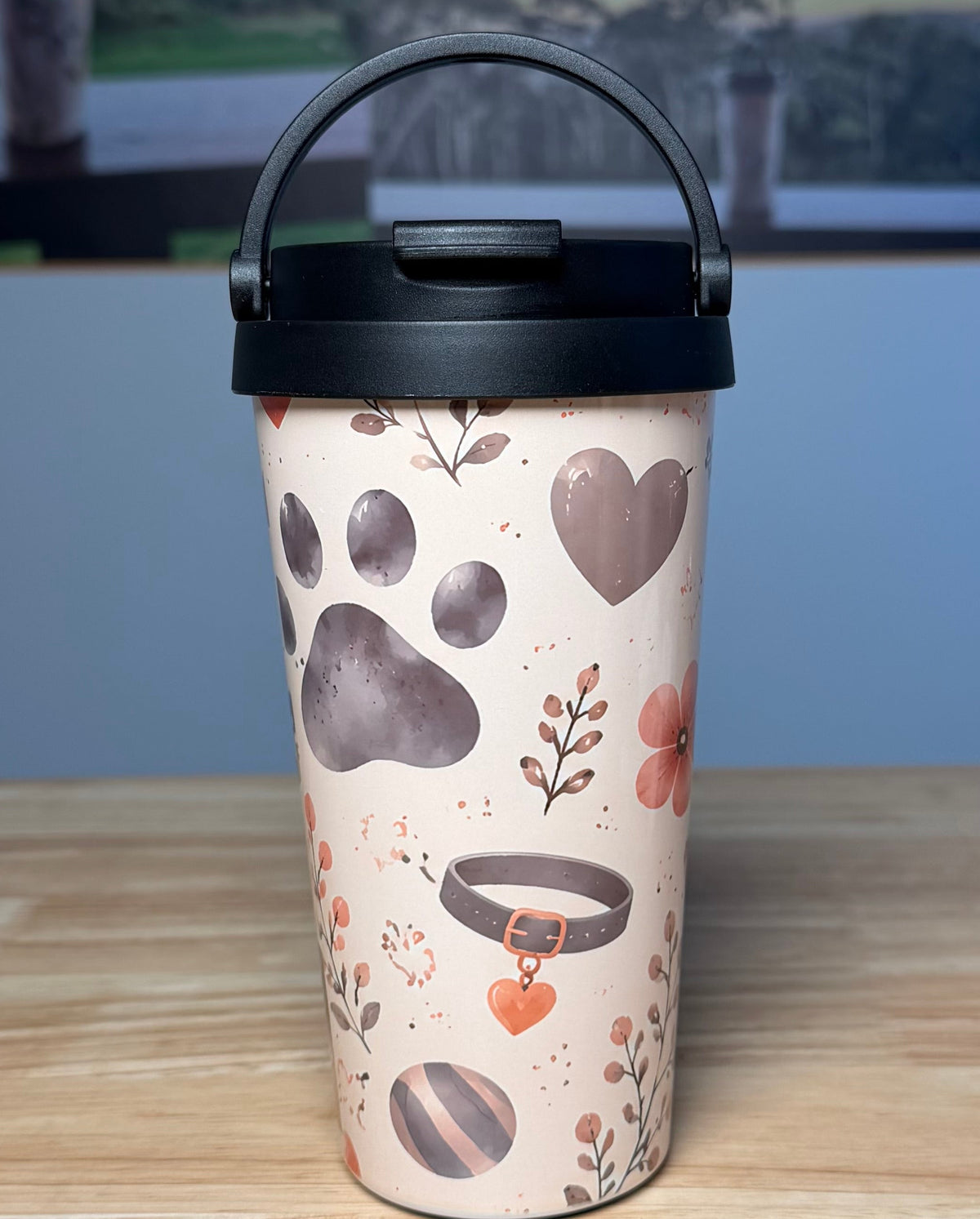 "Paws" Easy Carry Travel Mug (443ML)