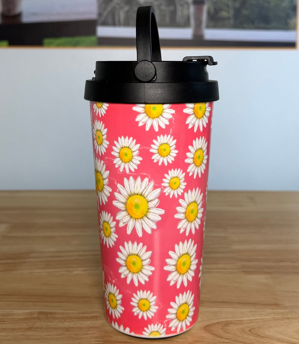 "Upsie Daisy" Easy Carry Travel Mug (443ML)