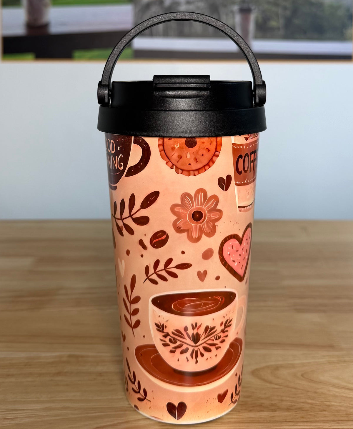 "Morning Cuppa" Easy Carry Travel Mug (443ML)