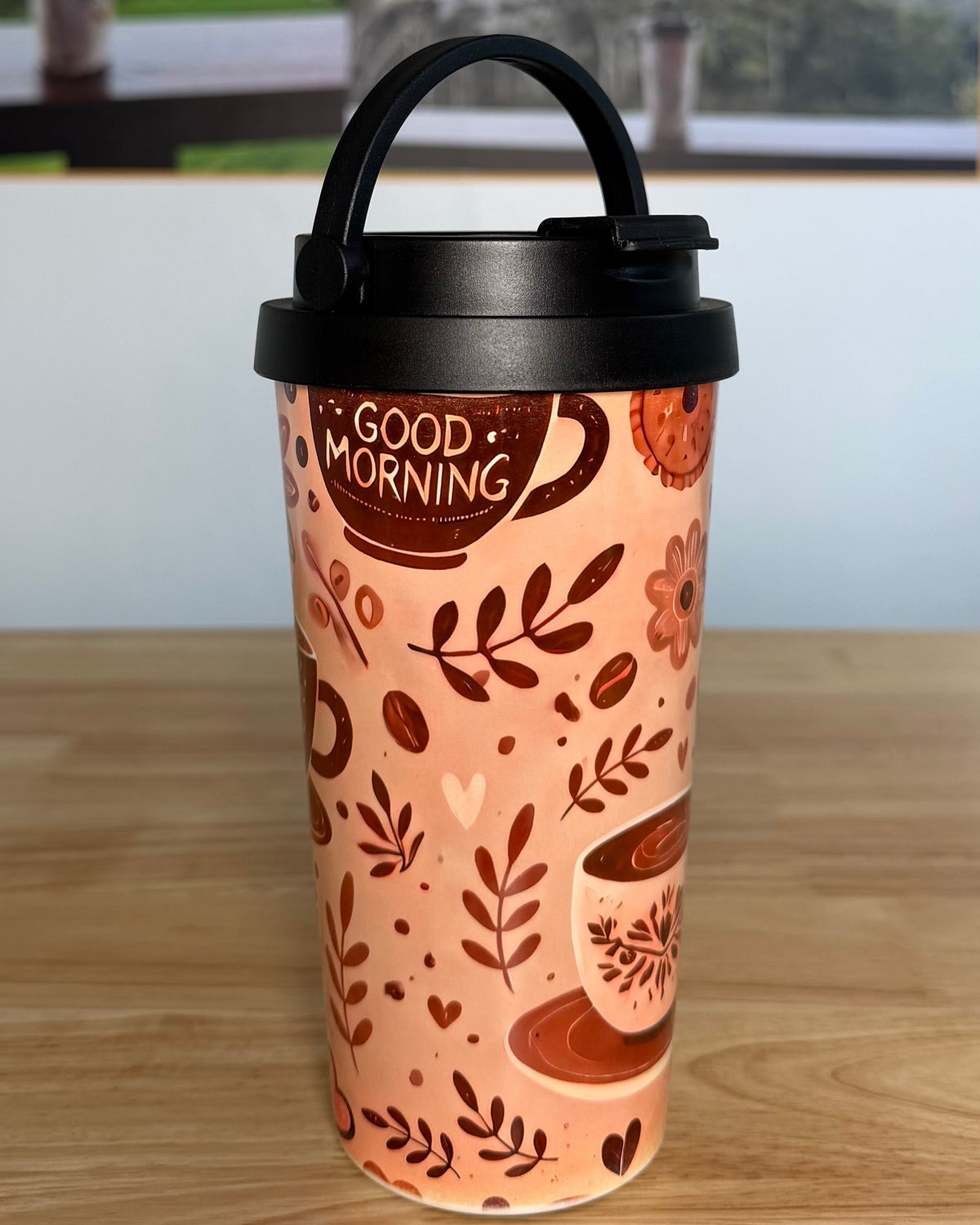 "Morning Cuppa" Easy Carry Travel Mug (443ML)