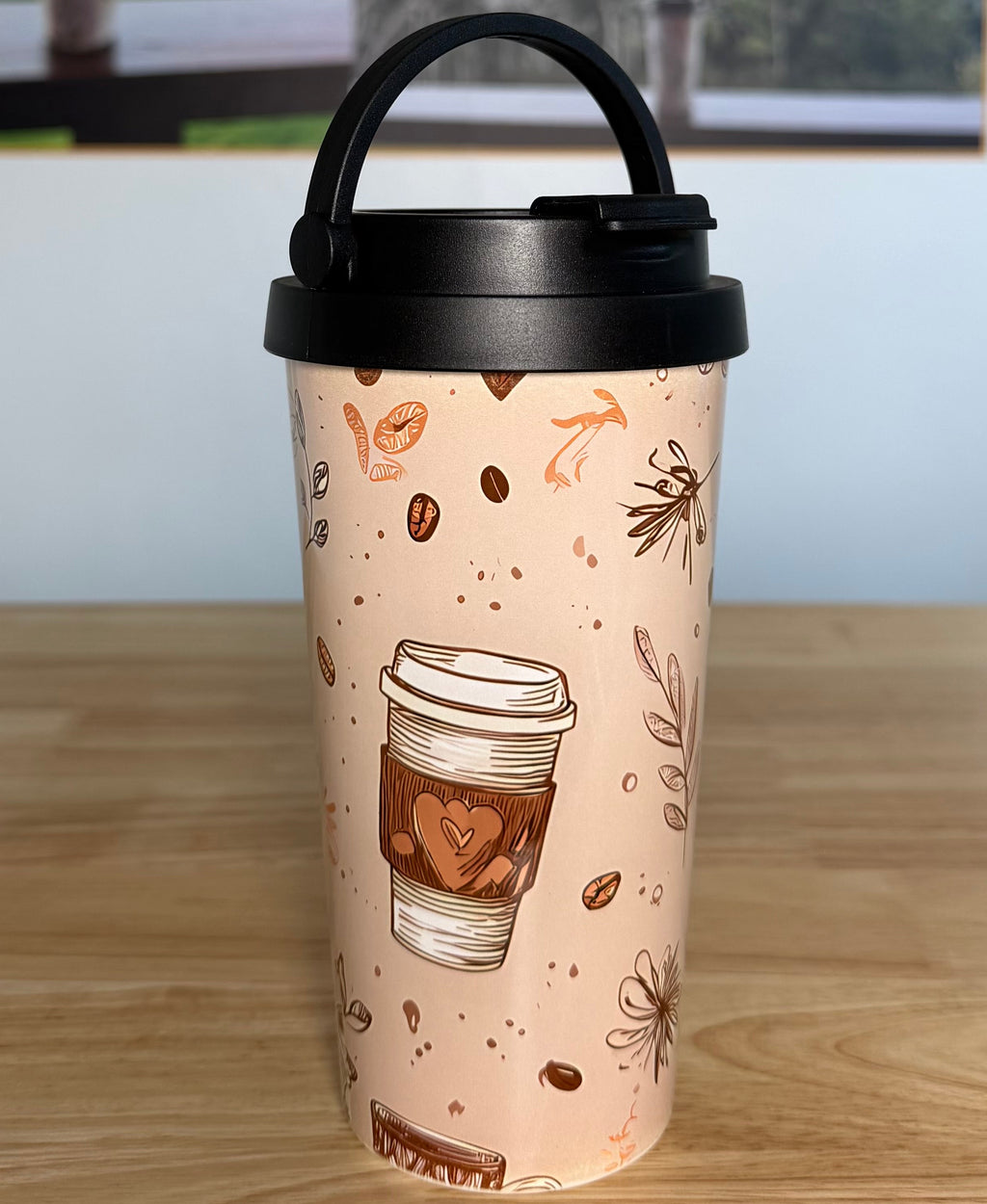 "Cafe Au Lait" Easy Carry Travel Mug (443ML)
