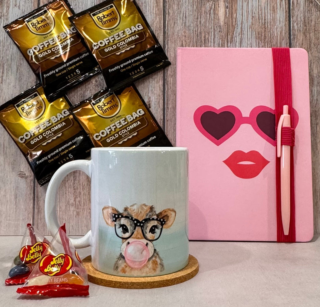 Bubblegum Cow Coffee Mug Gift Pack - Cottee Creations