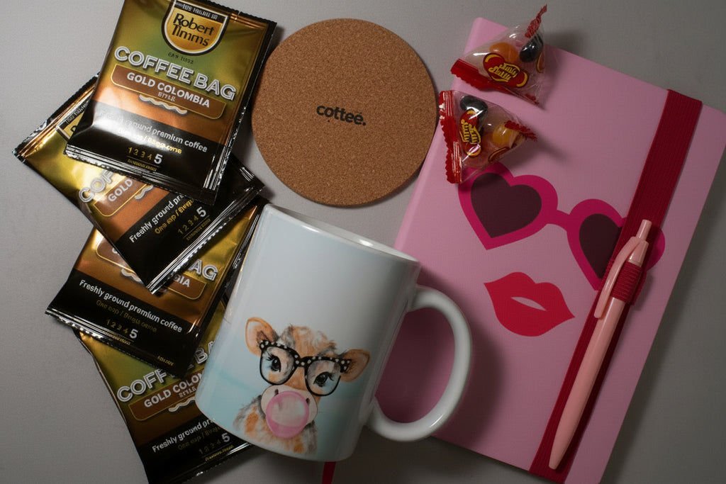 Bubblegum Cow Coffee Mug Gift Pack - Cottee Creations