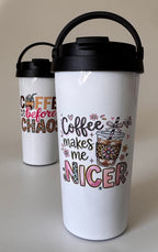 2 Pack Coffee Lover Easy Carry Travel Mugs - Cottee Creations