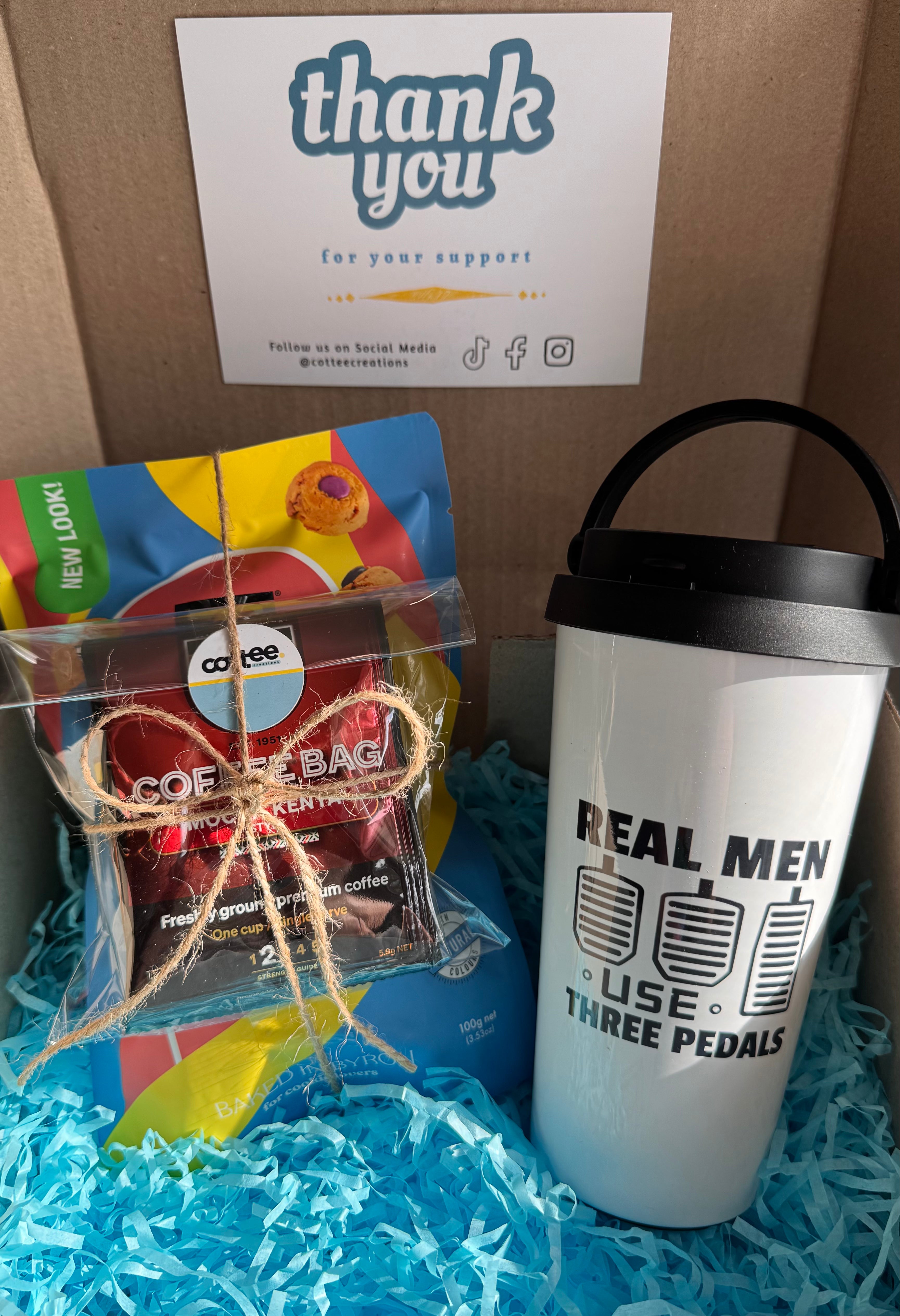 Real Men Use Three Pedals Coffee Lover Mug Gift Pack - Cottee Creations
