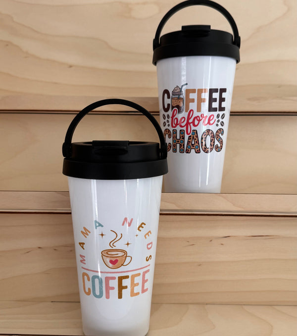2 Pack Coffee Mama Easy Carry Travel Mugs - Cottee Creations
