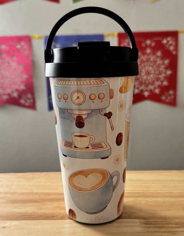 Coffee (15oz) Stainless Steel Travel Mug - Cottee Creations