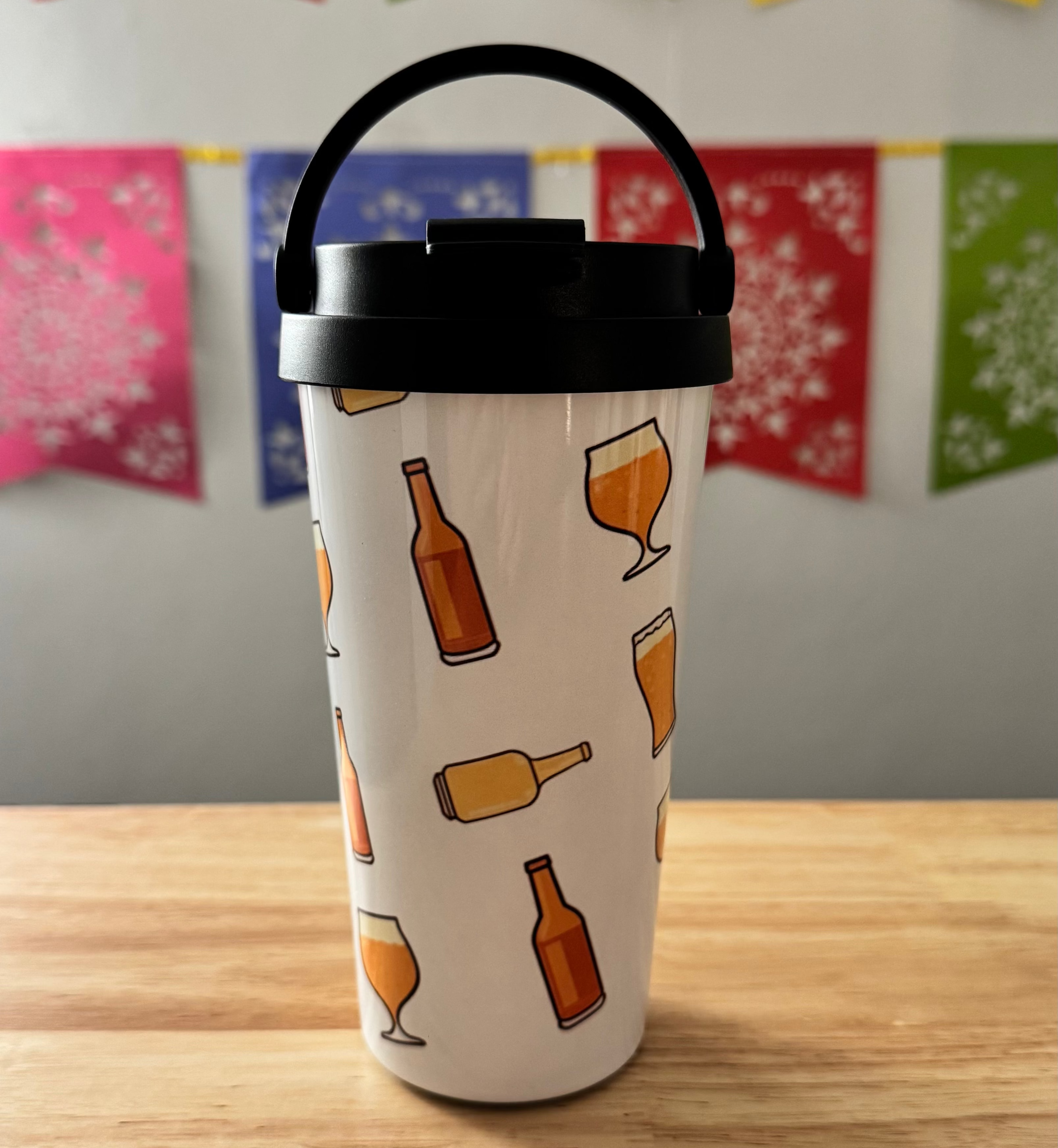Beer (15oz) Stainless Steel Travel Mug - Cottee Creations