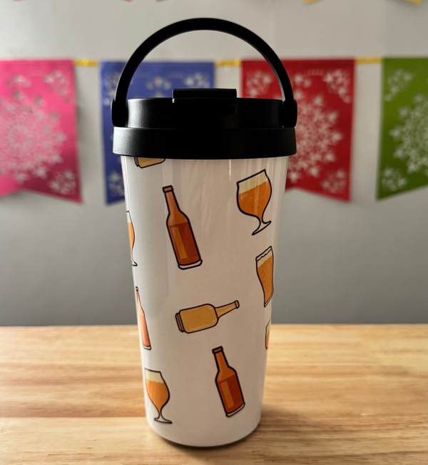 Beer (15oz) Stainless Steel Travel Mug - Cottee Creations