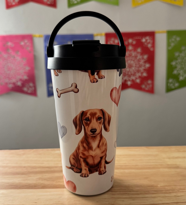 Dogs (15oz) Stainless Steel Travel Mug - Cottee Creations