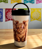 Highland Cow 2 15oz Easy Carry Travel Mug (Full wrap) - Cottee Creations