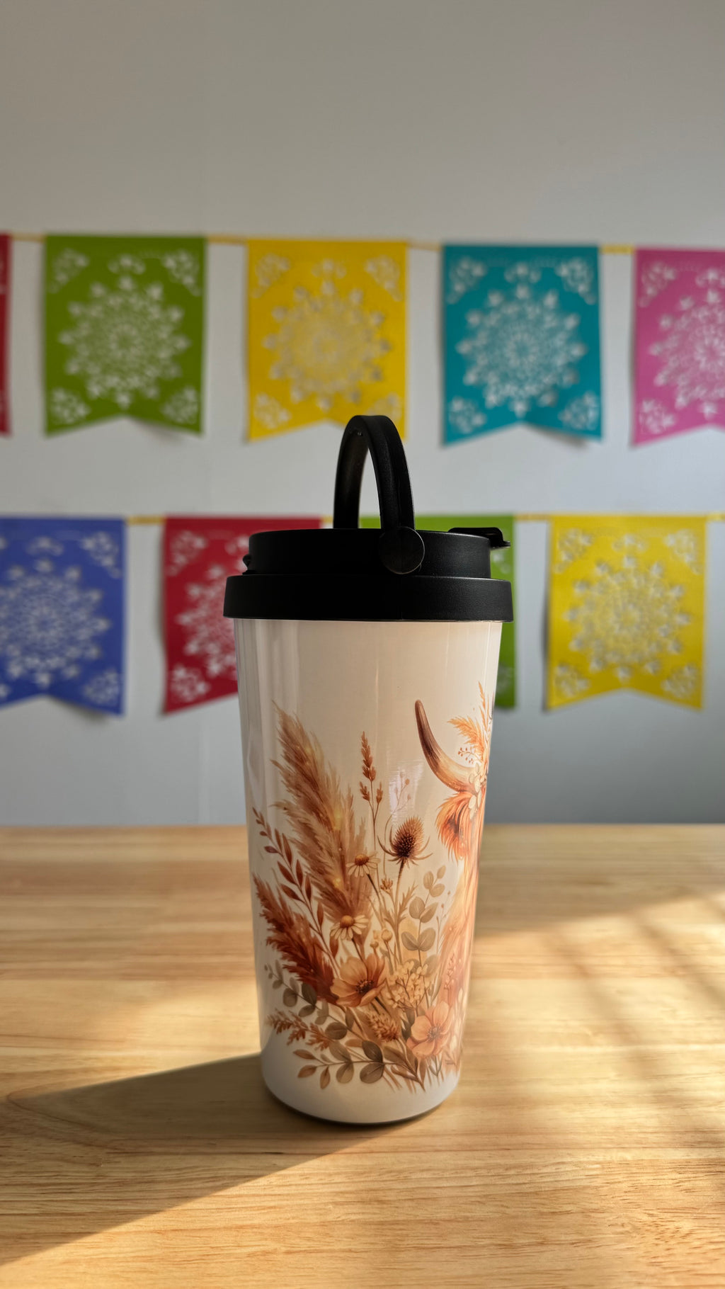 Highland Cows 2 Pack 15oz Easy Carry Travel Mugs - Cottee Creations