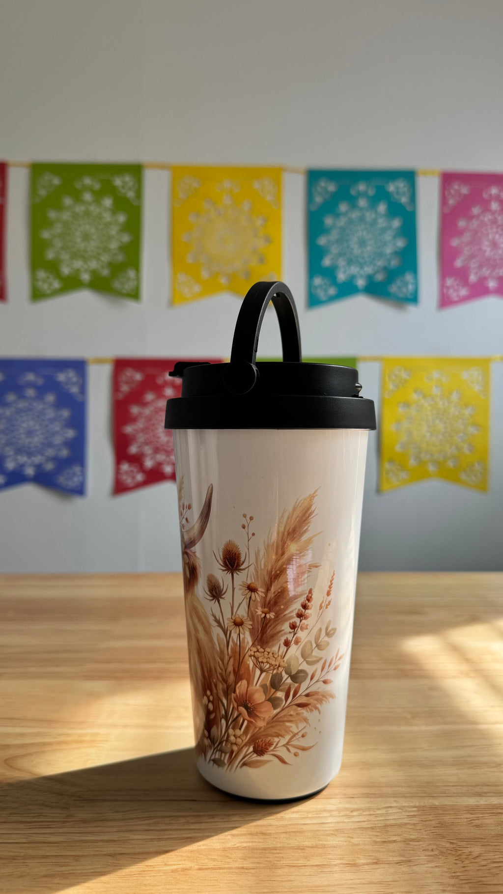 Highland Cows 2 Pack 15oz Easy Carry Travel Mugs - Cottee Creations