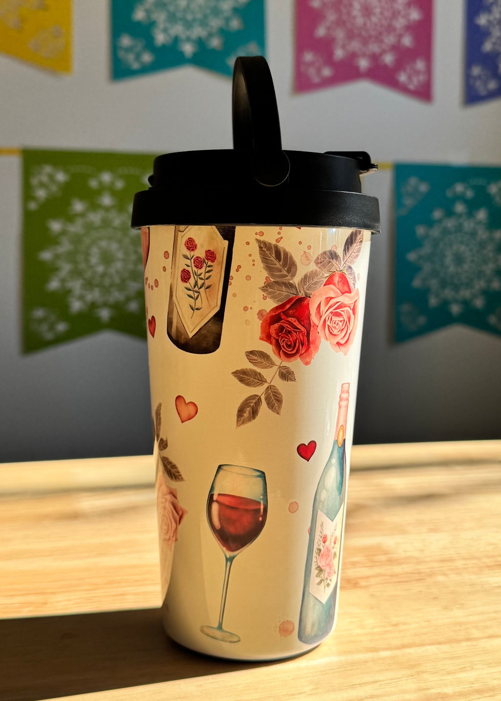 Wine Travel Mug (not quite right print) - Cottee Creations