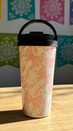 Bows Travel Mug (not quite right print) - Cottee Creations
