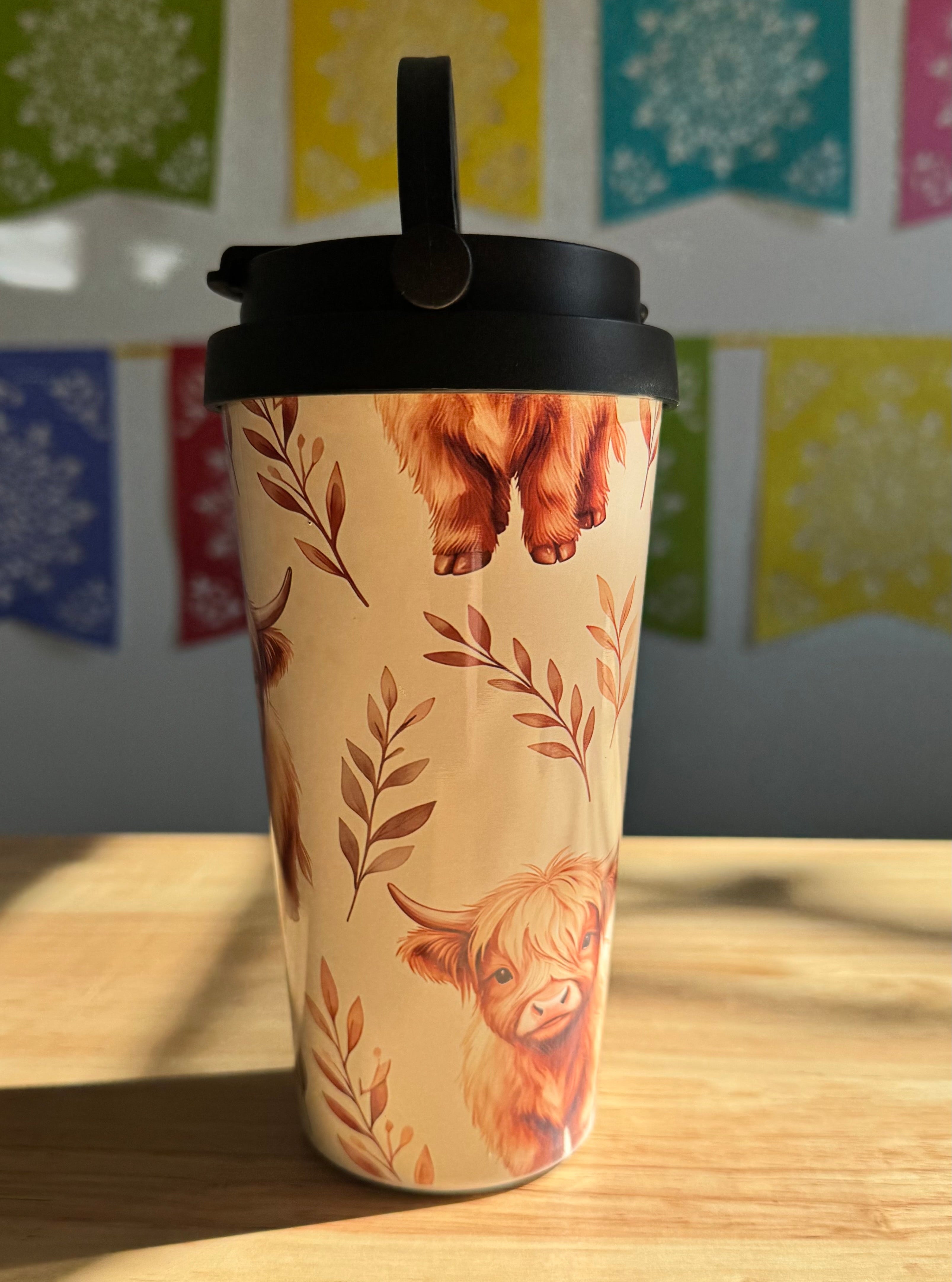 Cow Collage 15oz Easy Carry Travel Mug (Full Wrap)