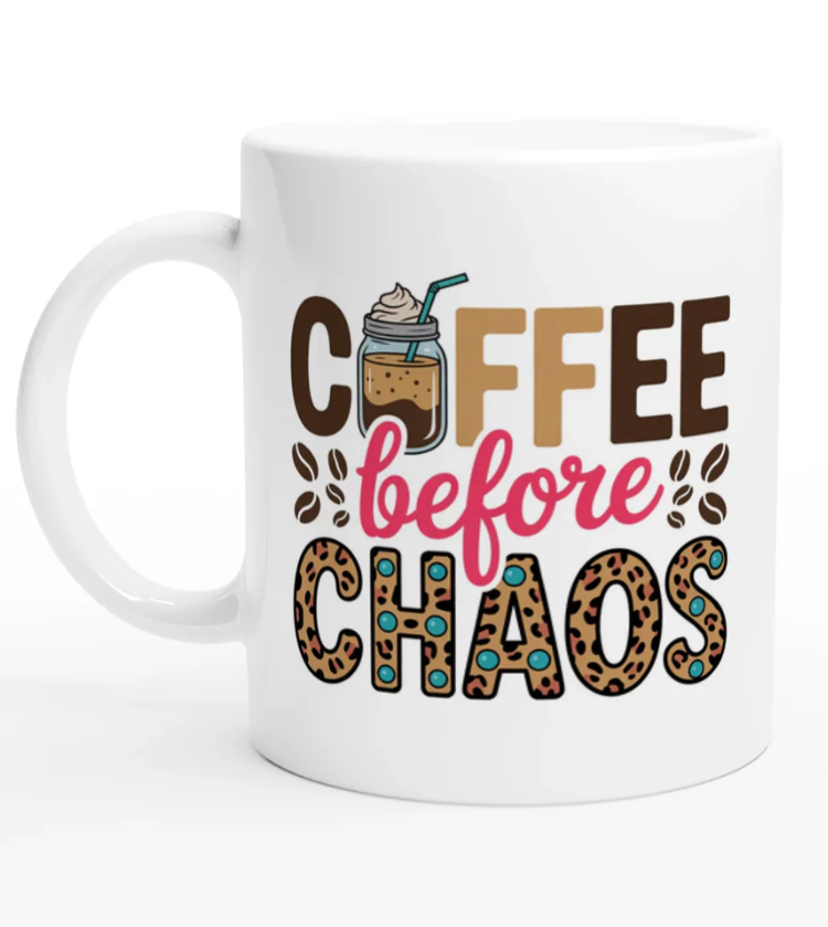 Coffee Before Chaos Mug Pair