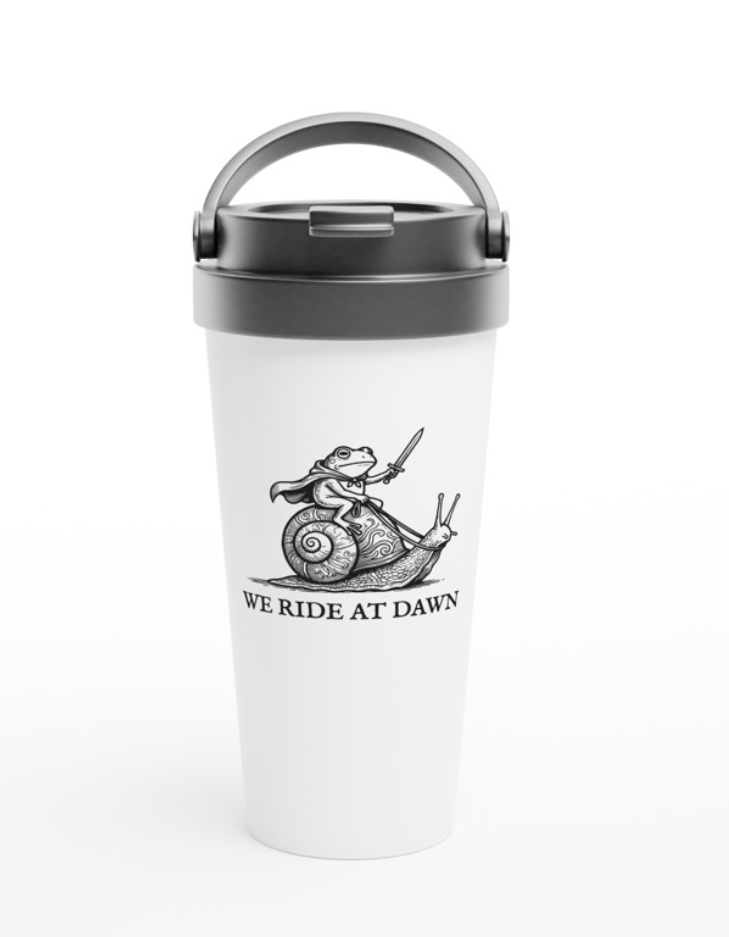 We Ride At Dawn 443ml (15oz) Stainless Steel Travel Mug