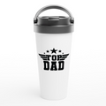 Top Dad 443ml (15oz) Stainless Steel Travel Mug - Cottee Creations