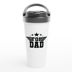 Top Dad 443ml (15oz) Stainless Steel Travel Mug - Cottee Creations