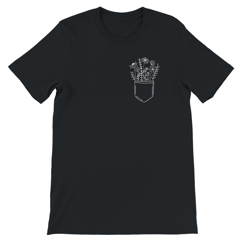 Minimalist Wildflowers Crewneck T-shirt - Cottee Creations