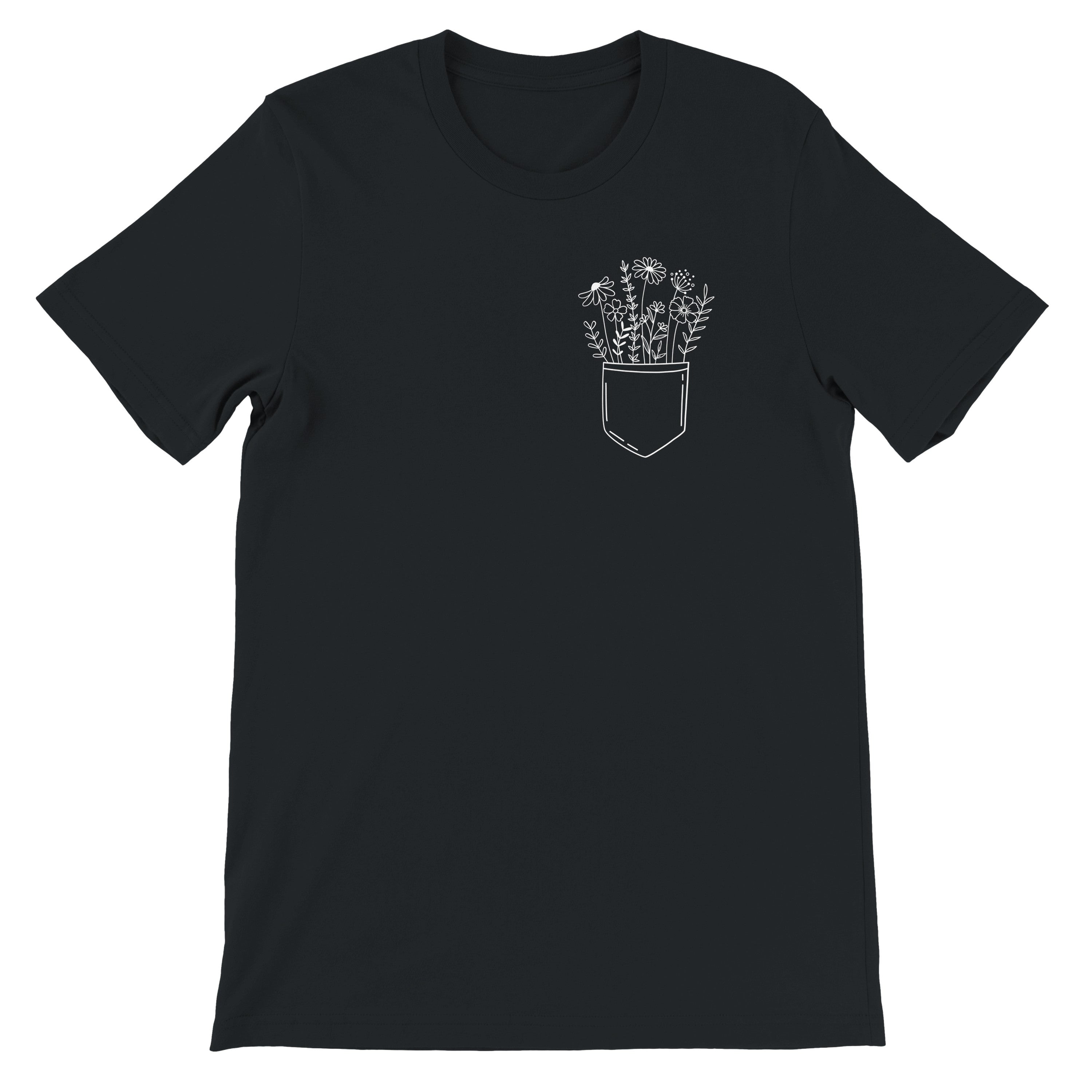 Minimalist Wildflowers Crewneck T-shirt - Cottee Creations