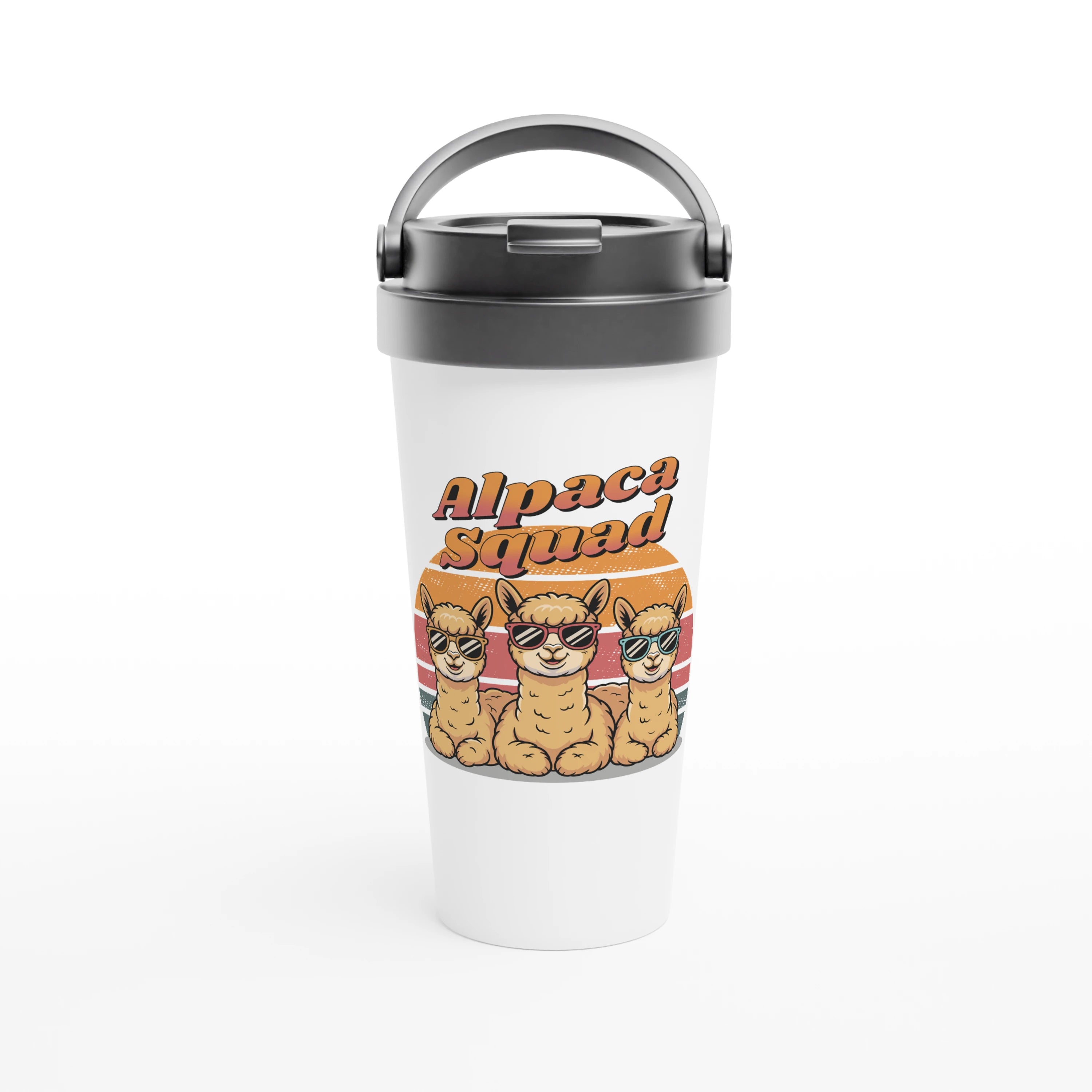 Alpaca Squad 443ml (15oz) Stainless Steel Travel Mug - Cottee Creations