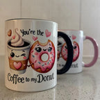Coffee and Donut Lover Mug Set: Aussie Humor Gift - Cottee Creations