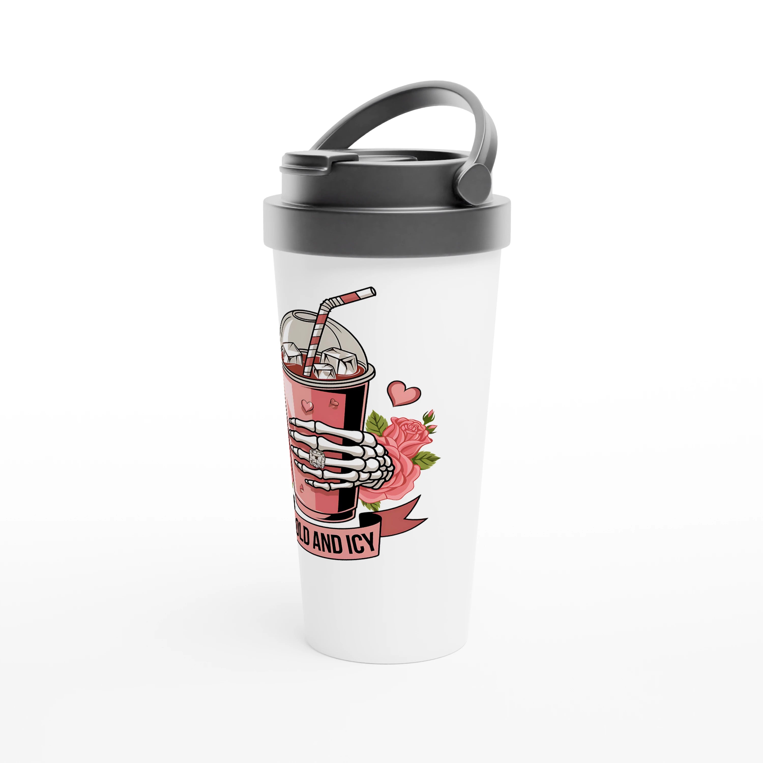 Cold and Icy 443ml (15oz) Stainless Steel Travel Mug - Cottee Creations