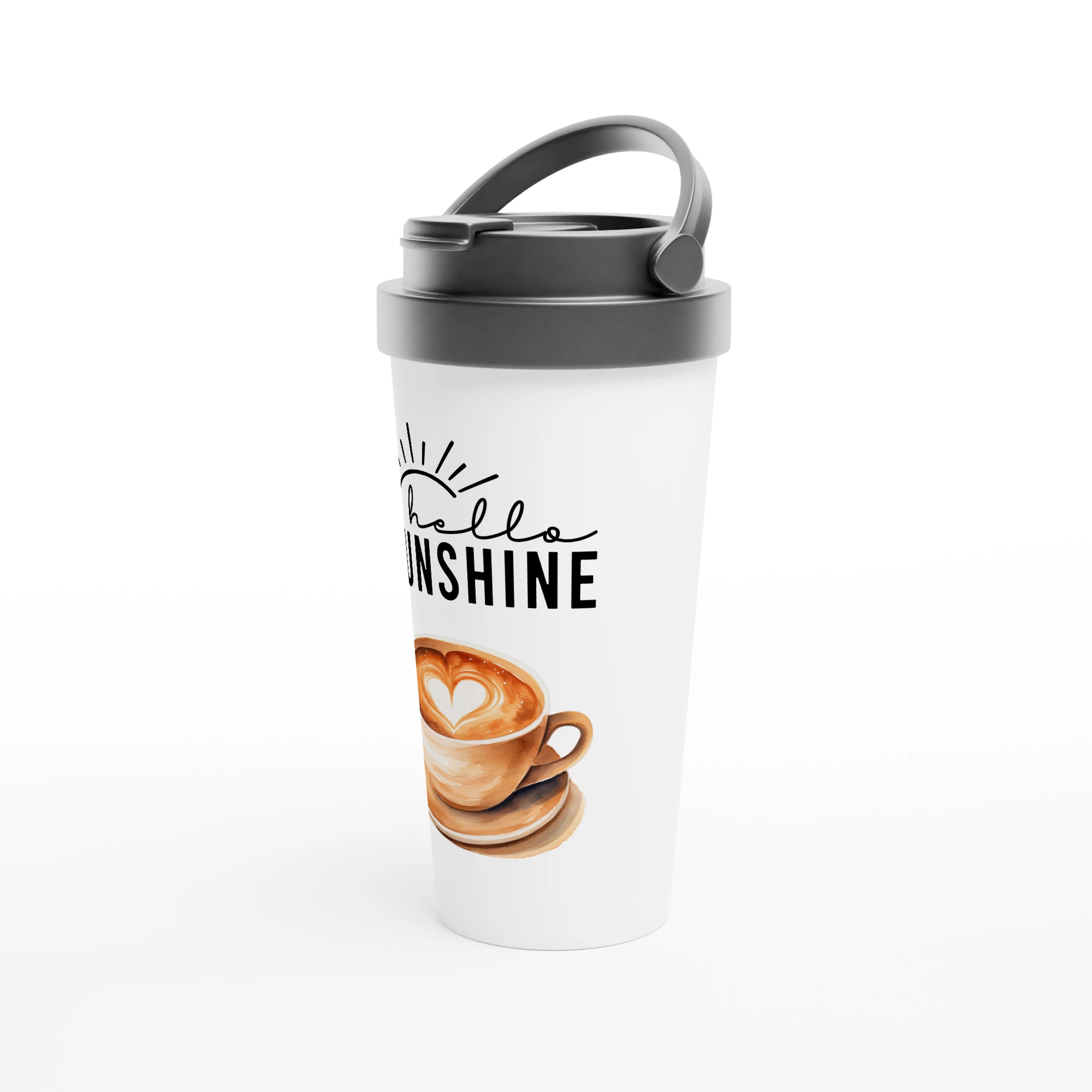 Hello Sunshine 443ml (15oz) Stainless Steel Travel Mug - Cottee Creations
